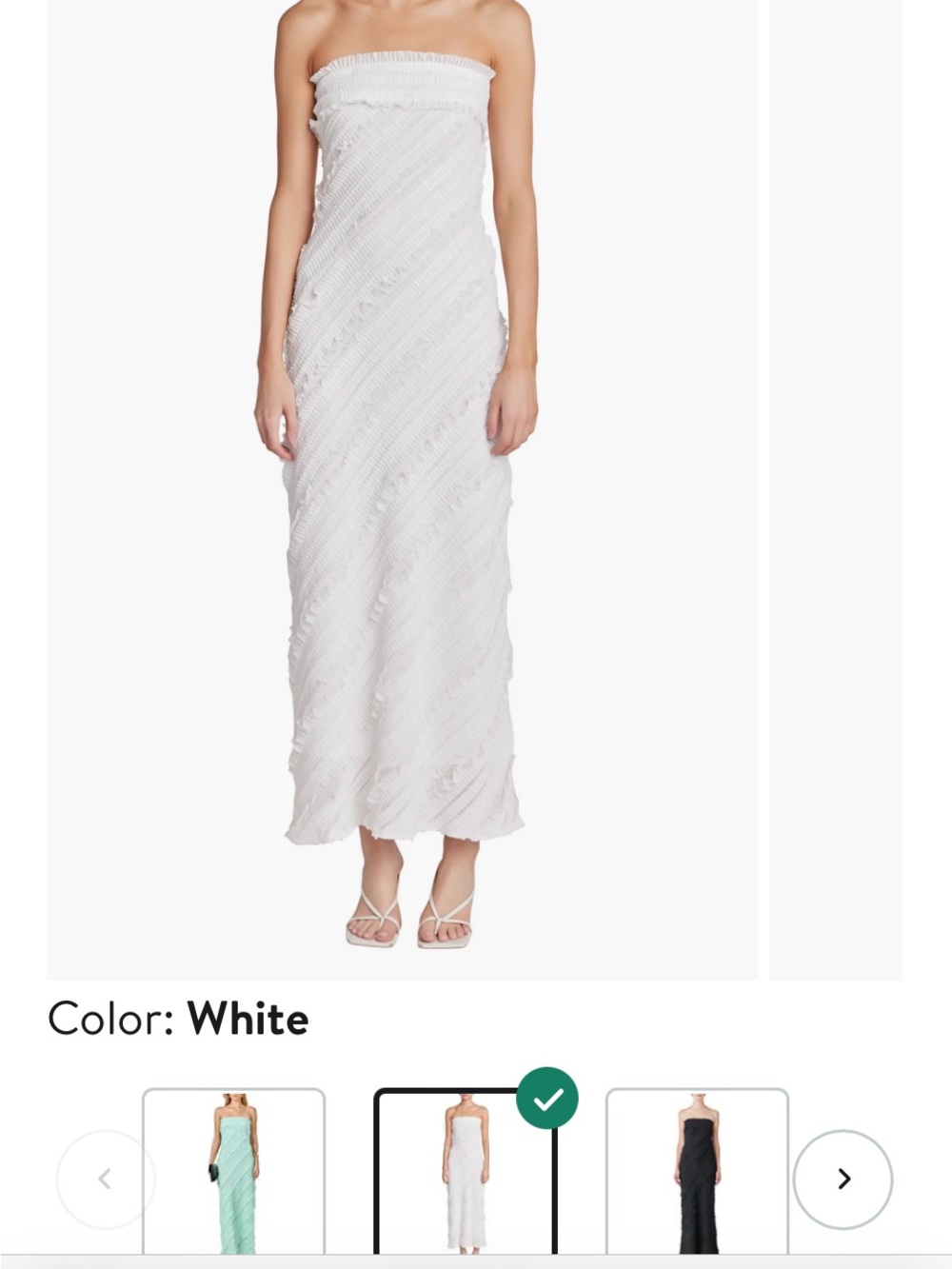 Strapless White Maxi Dress - Classic Elegant Look Endless Rose brand